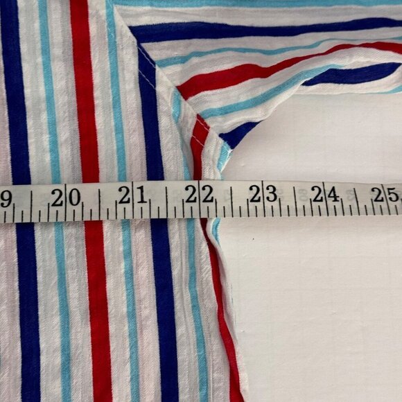 Addison Bay NEW Naples Striped Shirt Dress Cover Up Mini Button Up Multicolor XS - Picture 8 of 9